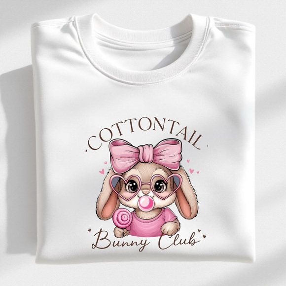 Easter Bunny t-shirt long sleeve S M L XL Funny and cute bunny club egg hunt new - Picture 3 of 10